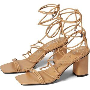 Calvin Klein Womens Calista Lace-Up Strappy Heels